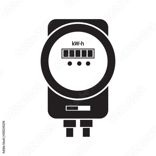 electric meter icon logo vector design template