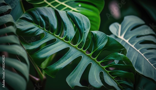 Top down view of Tropical Leaves