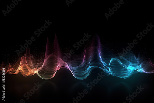 Fantasy Sound Wave Background AI Generiert