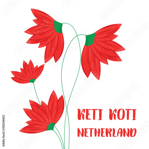 keti koti netherland . Design suitable for greeting card poster and banner photo