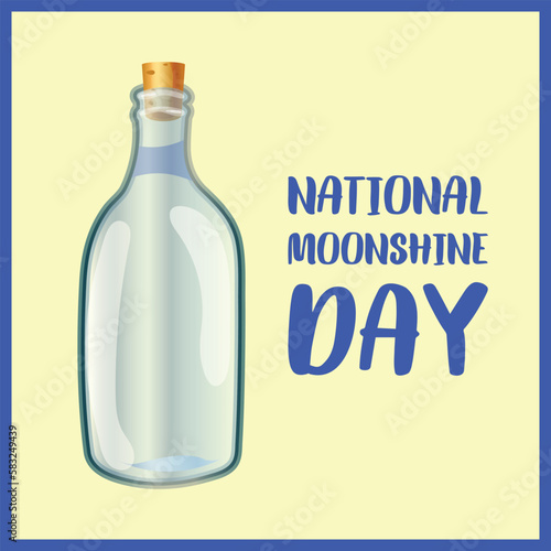 national moonshine day . Design suitable for greeting card poster and banner