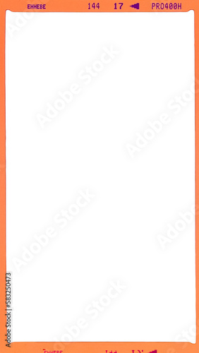 Vertical Medium Format Film Frame Overlay For Social Media Story Publication