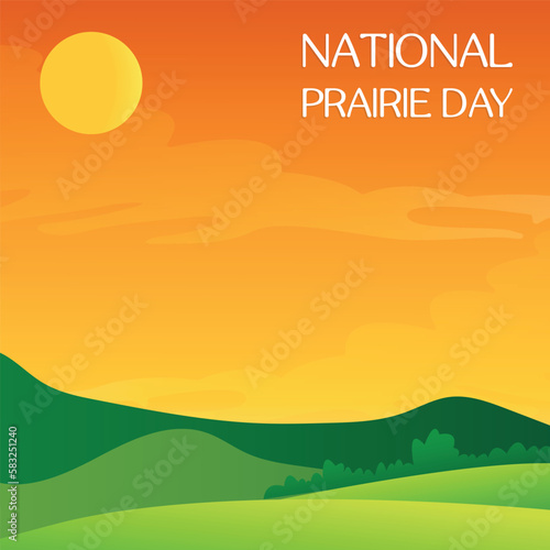 national prairie day. Design suitable for greeting card poster and banner