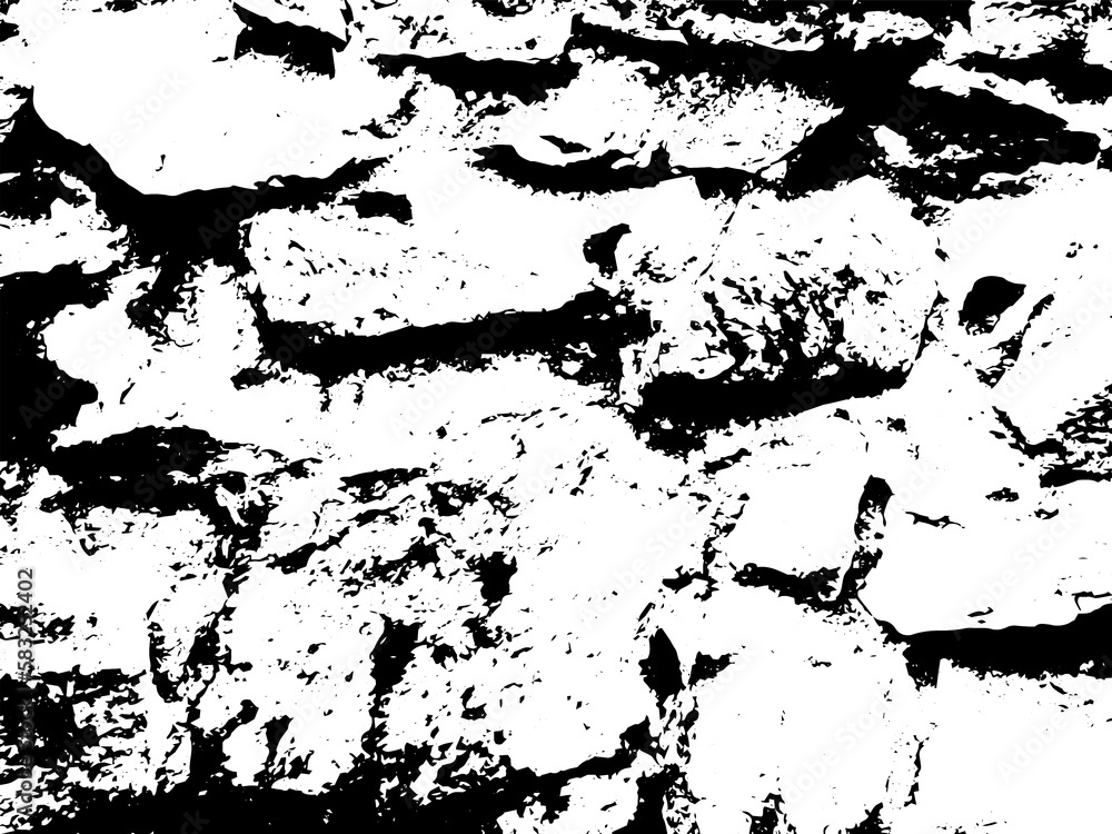 Naklejka premium Rustic grunge texture with grain and stains. Abstract noise background. PNG graphic illustration with transparent background.