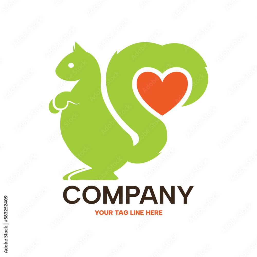 Squirrel Heart Logo Squirrel Heart Logo