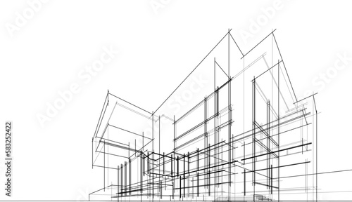 architectural sketch of a building