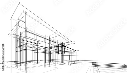 architectural sketch of a building