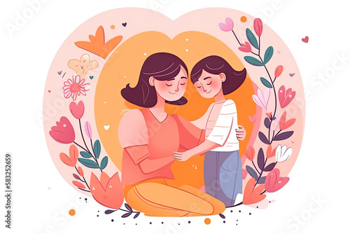 A Mother's Day Message: Thanks Mom for Your Unconditional Love Created Using Generative Ai