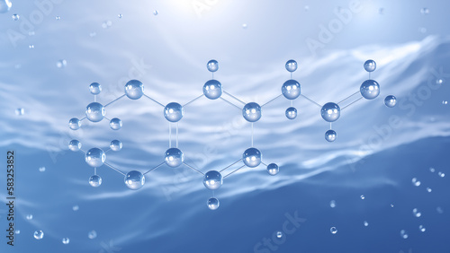 Wallpaper Mural methyl eugenol molecular structure, 3d model molecule, phenylpropene, structural chemical formula view from a microscope Torontodigital.ca