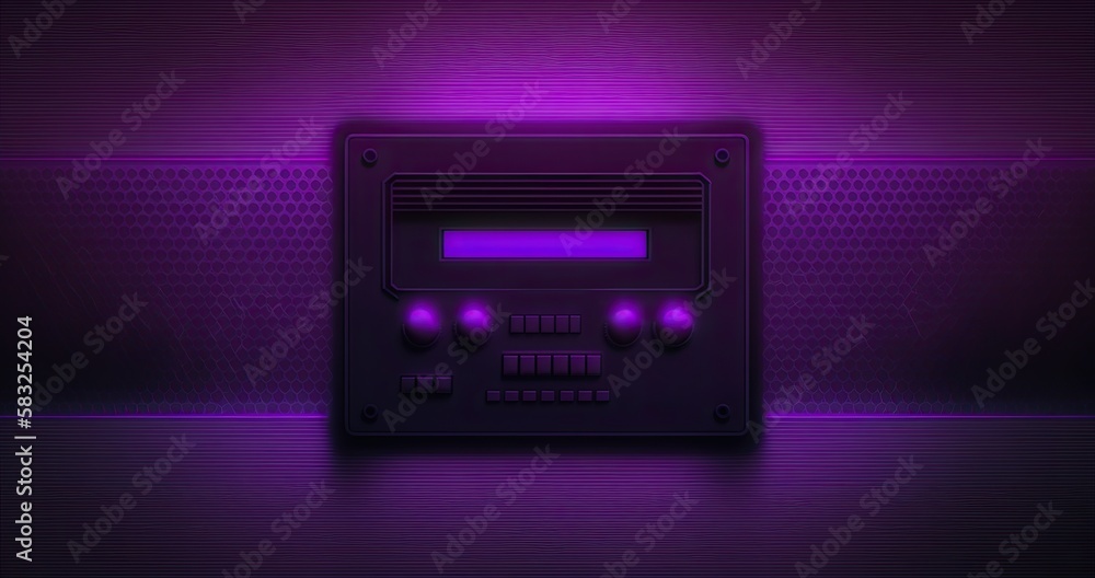 Fototapeta premium Vibrant Purple Synthwave Texture Background for Web Design. Generative AI.