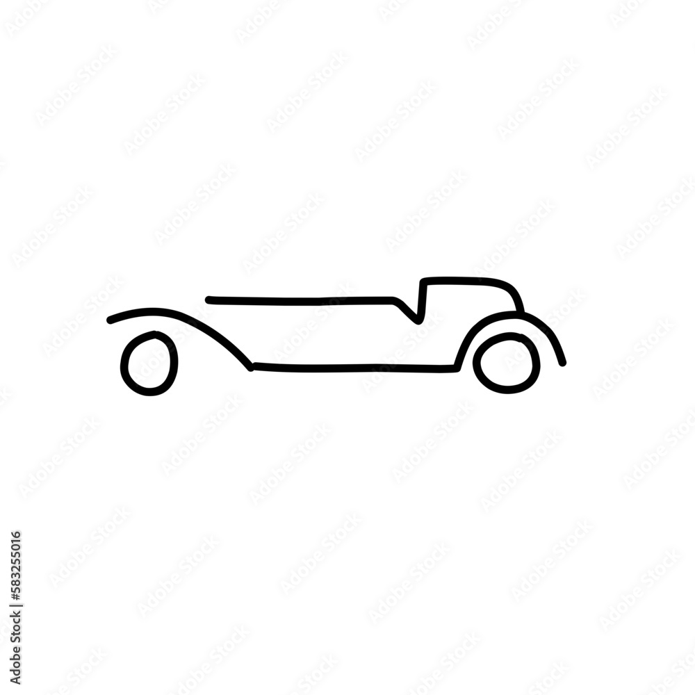 Car vector line icon