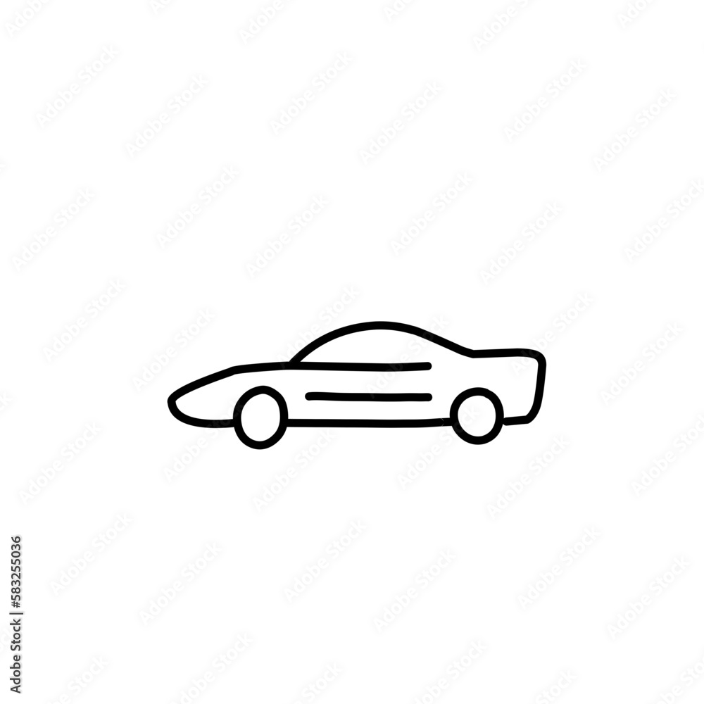 Car vector line icon