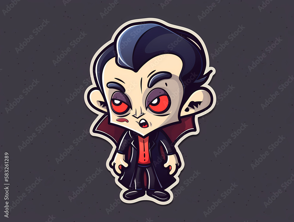 Vampire sticker, generative ai