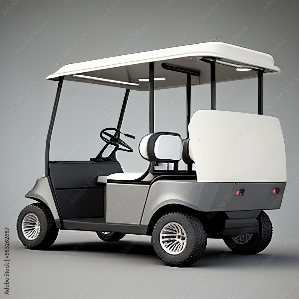 golf cart on golf course | Generate AI