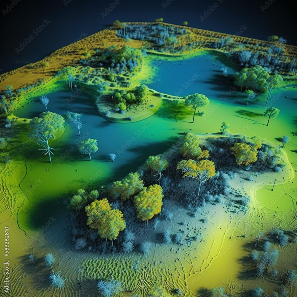aerial view of island | Generate AI