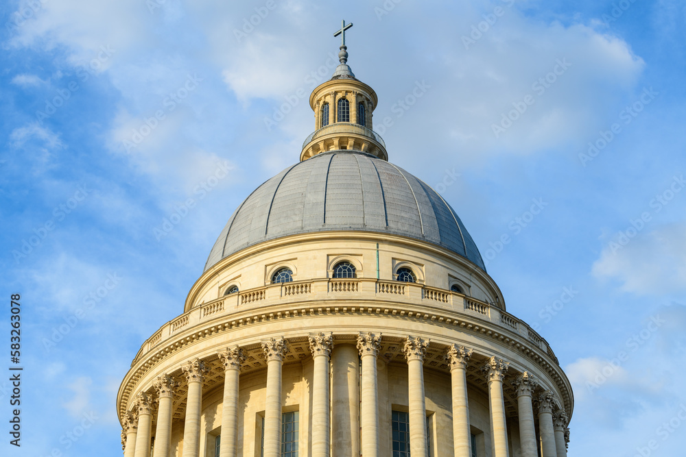 The Pantheon , in Europe, in France, in Ile de France, in Paris, in summer, on a sunny day.