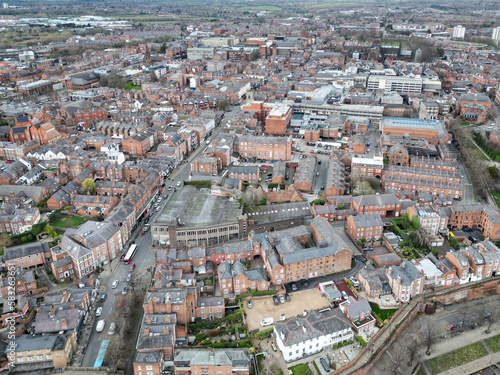 Aerial capture of Chester in Cheshire, UK.  photo