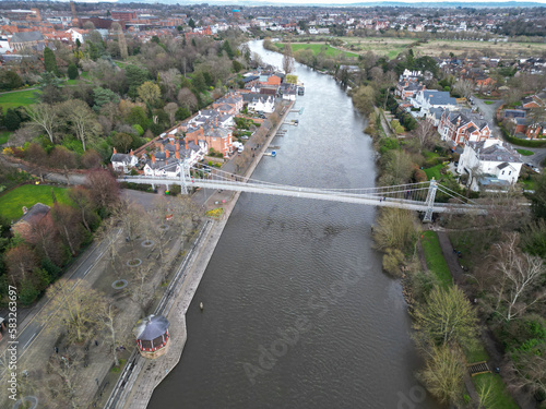 Aerial capture of Chester in Cheshire, UK.  photo