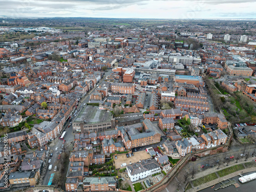 Aerial capture of Chester in Cheshire  UK. 