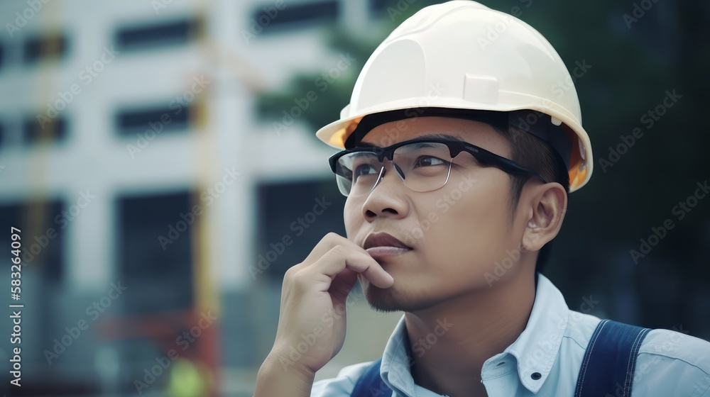 Proud to Build: A Successful Construction Site Worker in Action. Generative AI. Proud to Build: A Successful Construction Site Worker in Action. Generative AI.