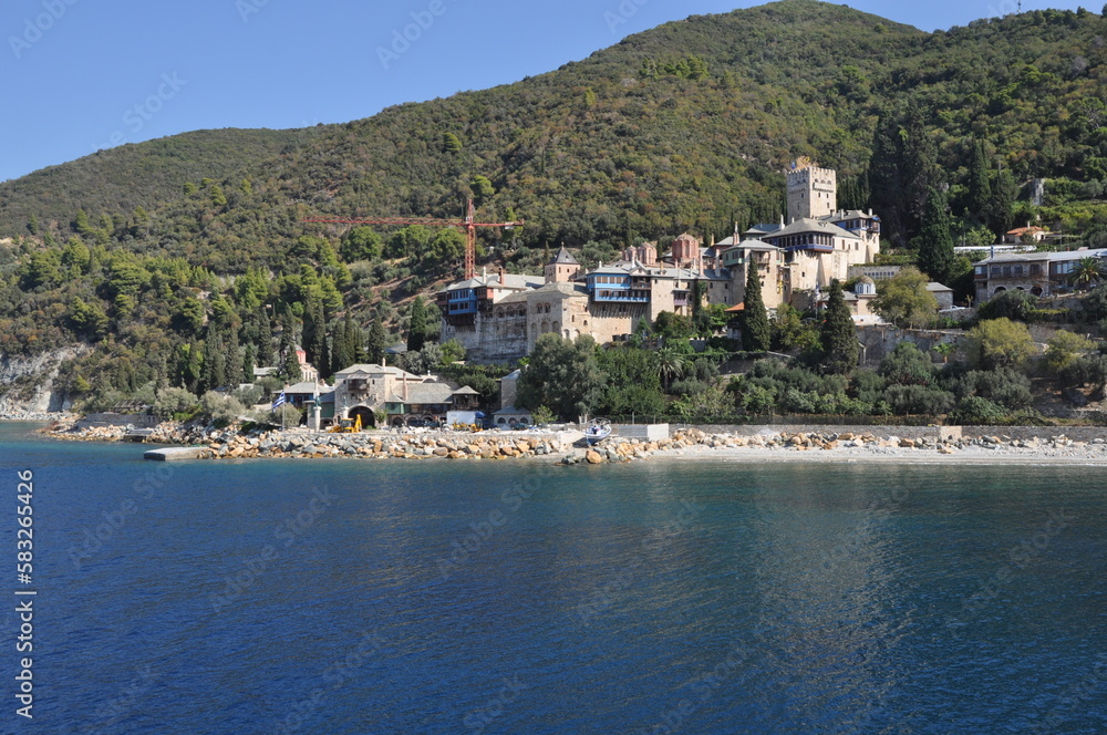 The Monastery of Docheiariou is a monastery built on Mount Athos