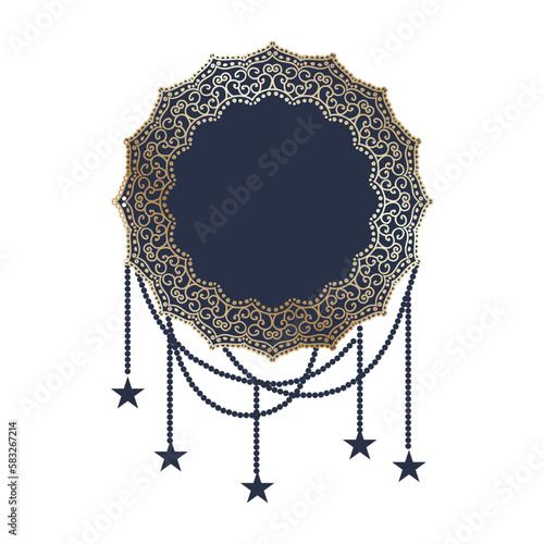 mandala with star garland