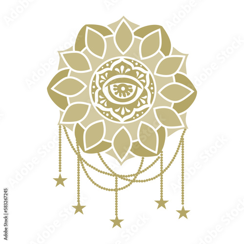 mandala with star garland