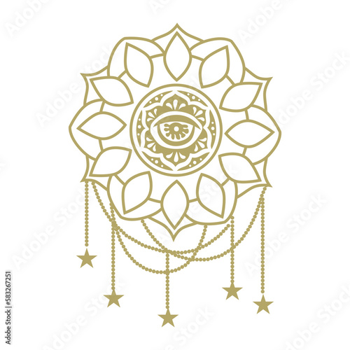 mandala with star garland
