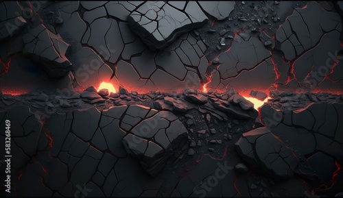 Abstract Stone Background with Lava