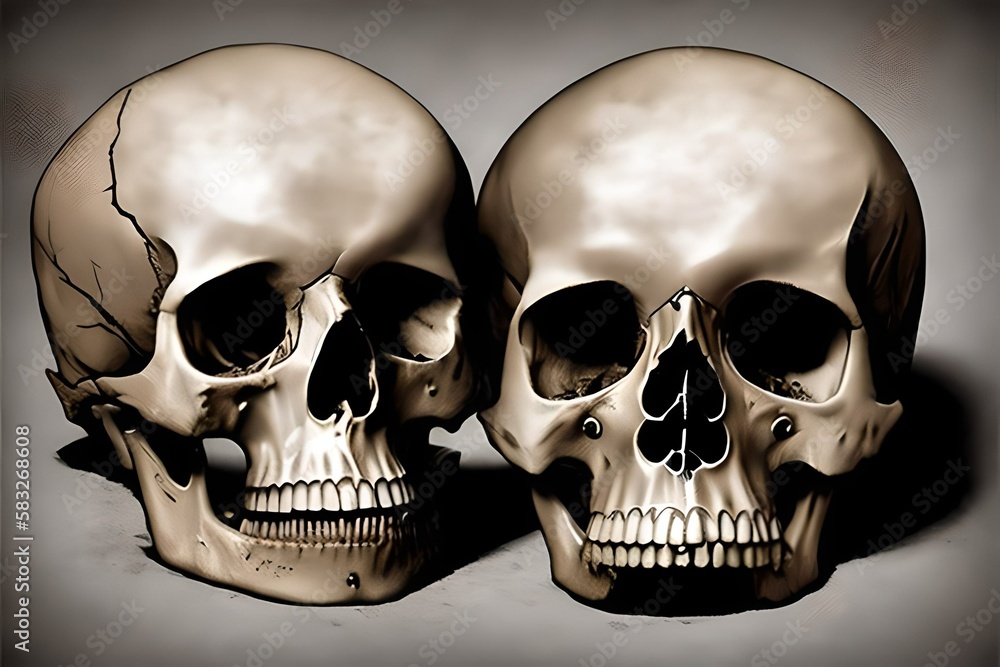 A human skull Generative AI A human skull Generative AI