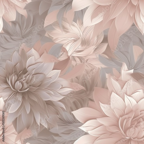 Organza flowers background, powder pink and pastel colors beautiful elegant classic floral wallpaper, Generative ai