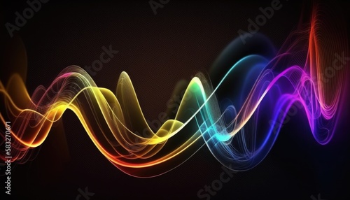 abstract glowing lines colorful