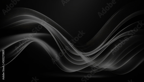 abstract black and grey waves background