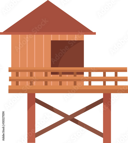 Wooden lifeguard station