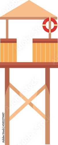 Wooden lifeguard station