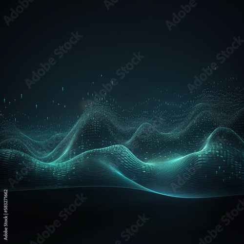 Technological digital wave background