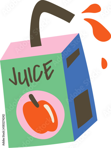 Fresh apple juice in package