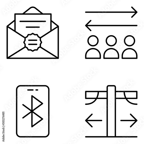 Communication Vector Line Icons