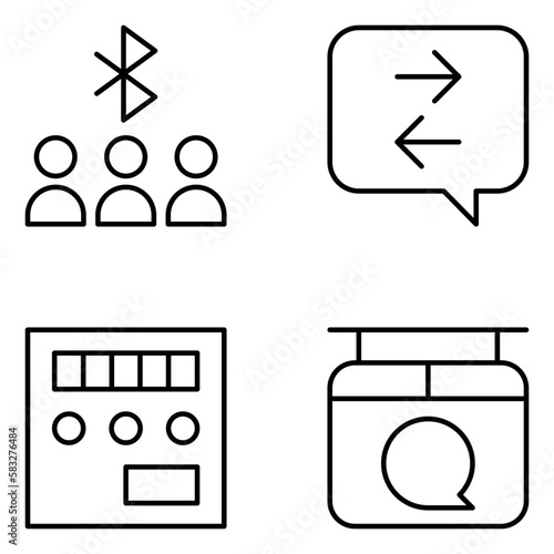 Communication Vector Line Icons