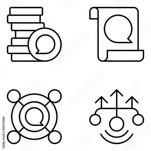 Communication Vector Line Icons