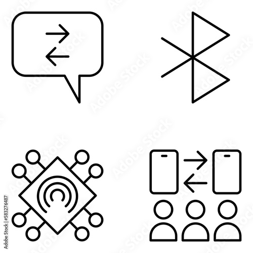 Communication Vector Line Icons