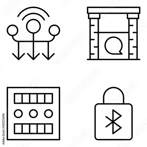 Communication Vector Line Icons
