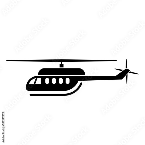 Helicopter icon. Vector isolated on white.