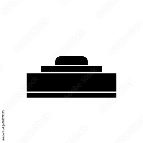 Land mine vector icon. War weapon icon.