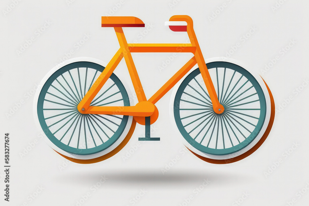 Fototapeta premium Bicycle icon bike vector symbol