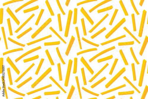 seamless pattern of french fries- vector illustration