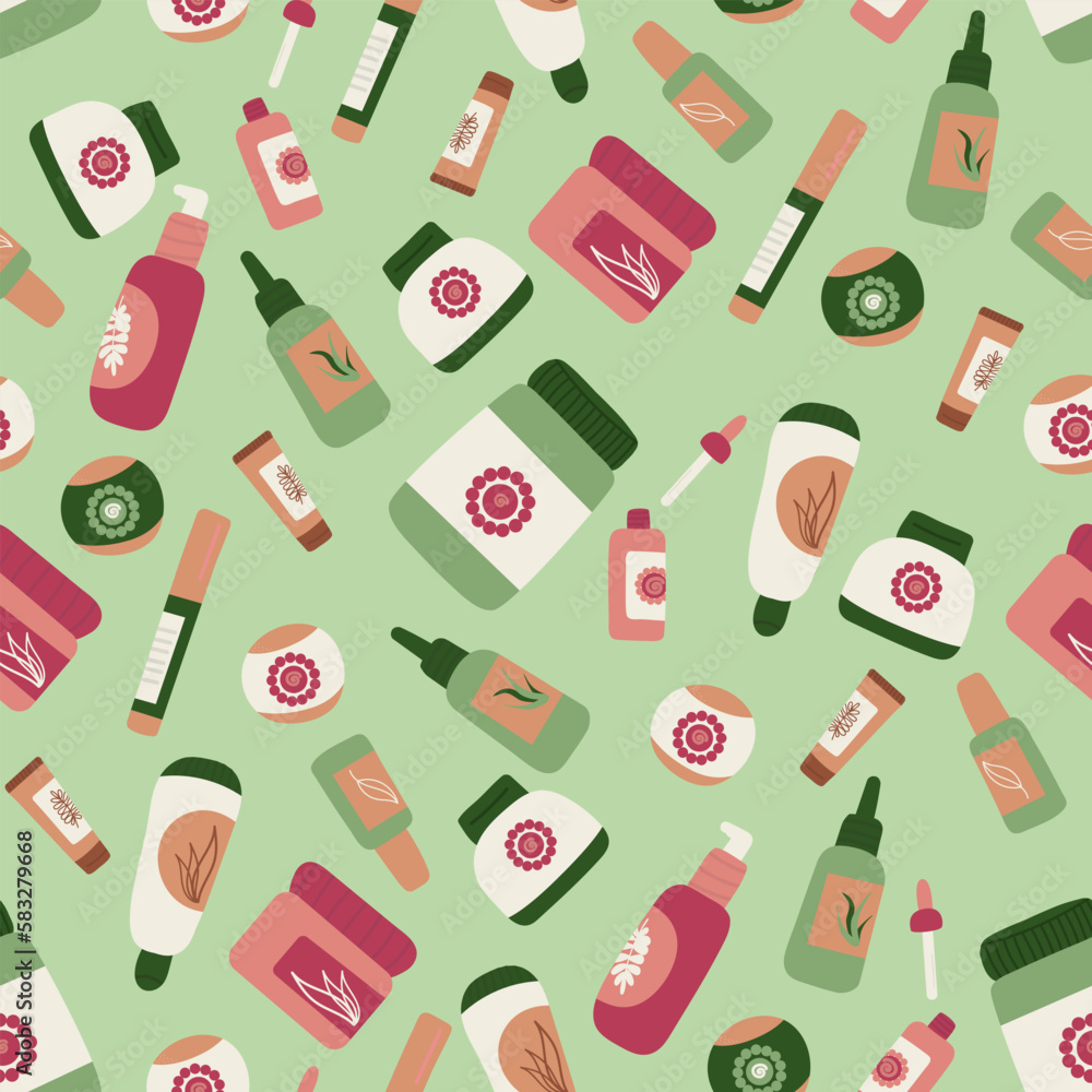 pattern in with cosmetics packaging pattern in with cosmetics packaging