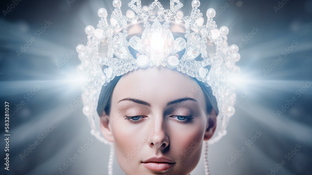 Imagine a bright, white light at the crown of your head, connecting you to the divine and universal consciousness. Generative AI