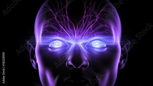 Visualize a deep, purple light at the top of your head, expanding your awareness and consciousness. Generative AI