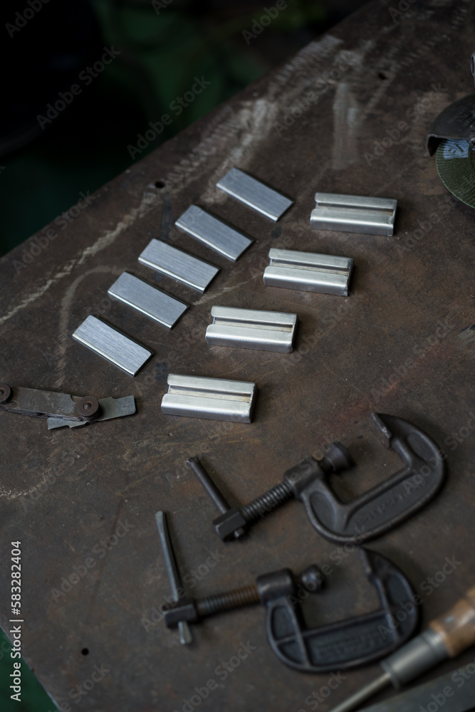 Scene of parts being welded by TIG welding
